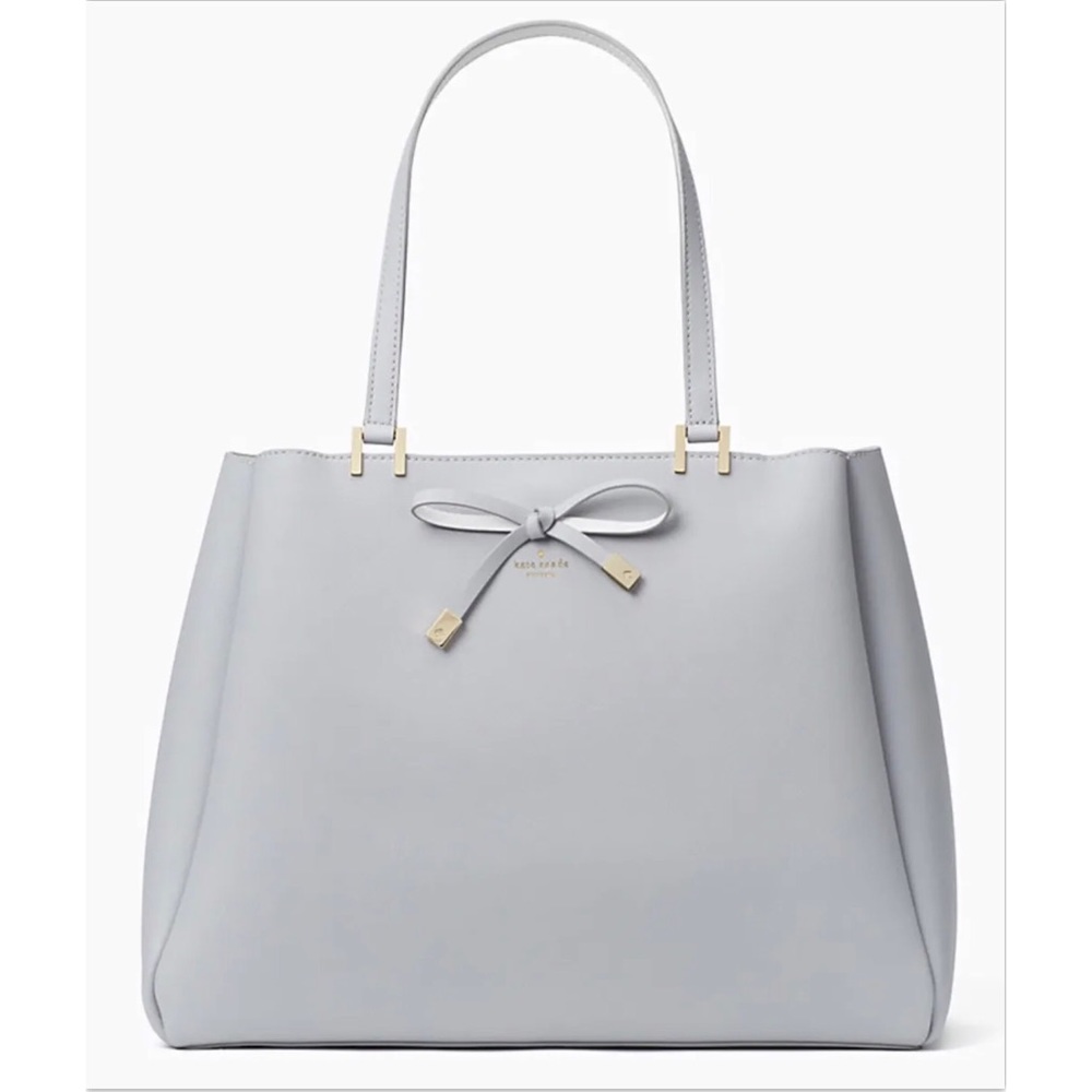 Kate Spade Light Gray Handbag Tote with BOW ~ NWT! $399